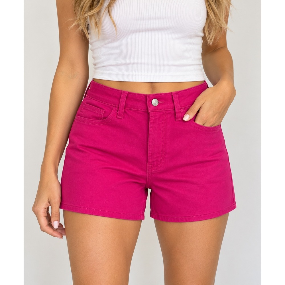 Old Navy WOW Jean Shorts Womens 10 Pink High Rise Denim 846823-00-1